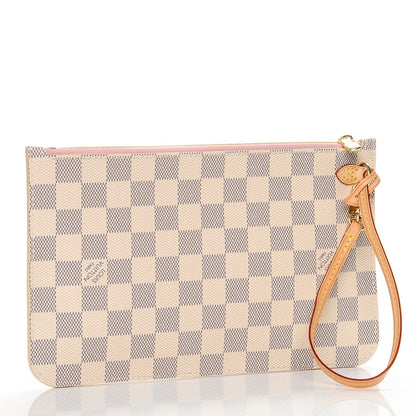 Louis Vuitton Damier Azur Neverfull MM GM Pochette Rose Ballerine 3 of 6