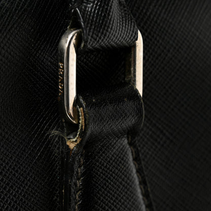 Prada Saffiano Travel Briefcase Black 12 of 14