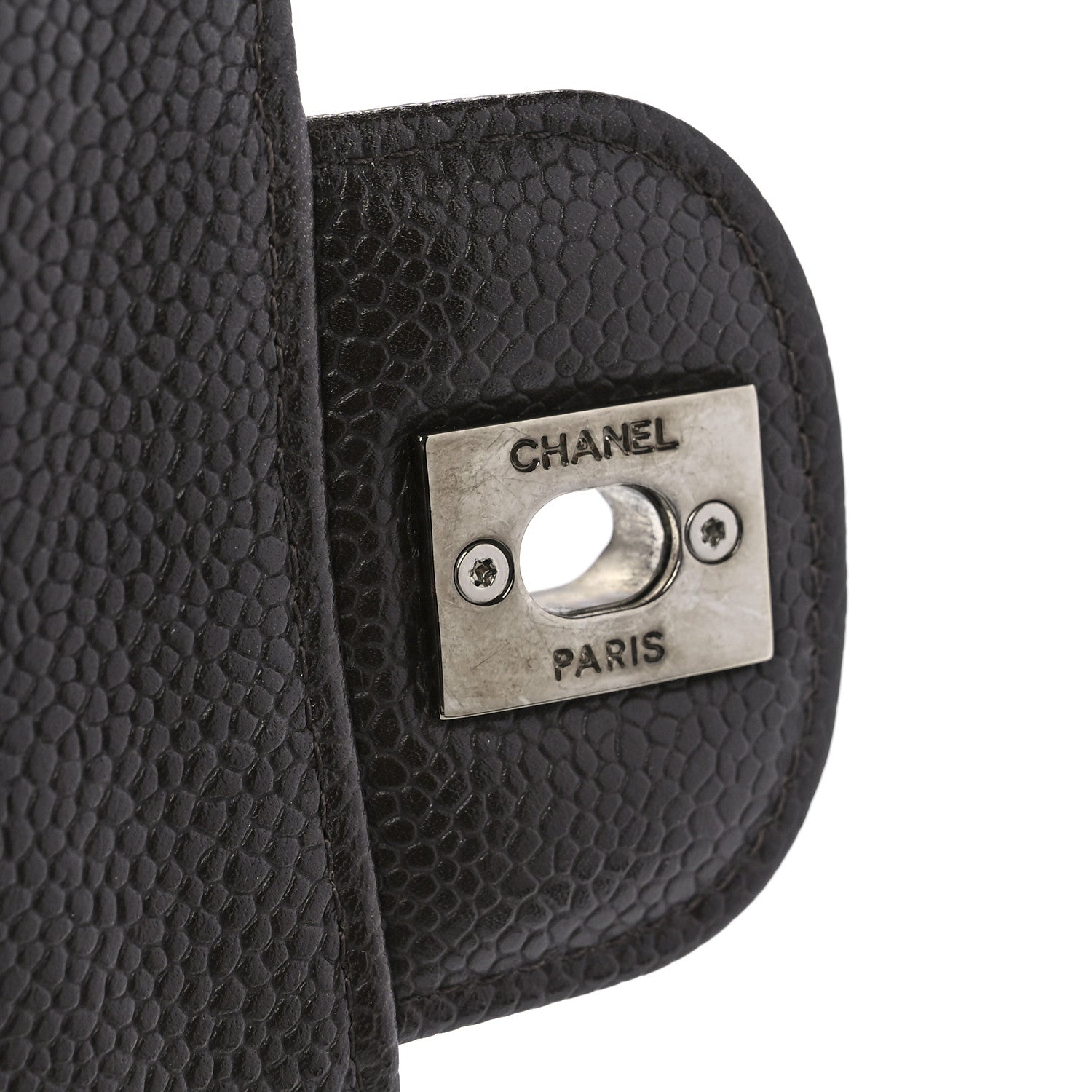 Chanel Caviar Quilted Medium Double Flap Dark Brown 7 of 13