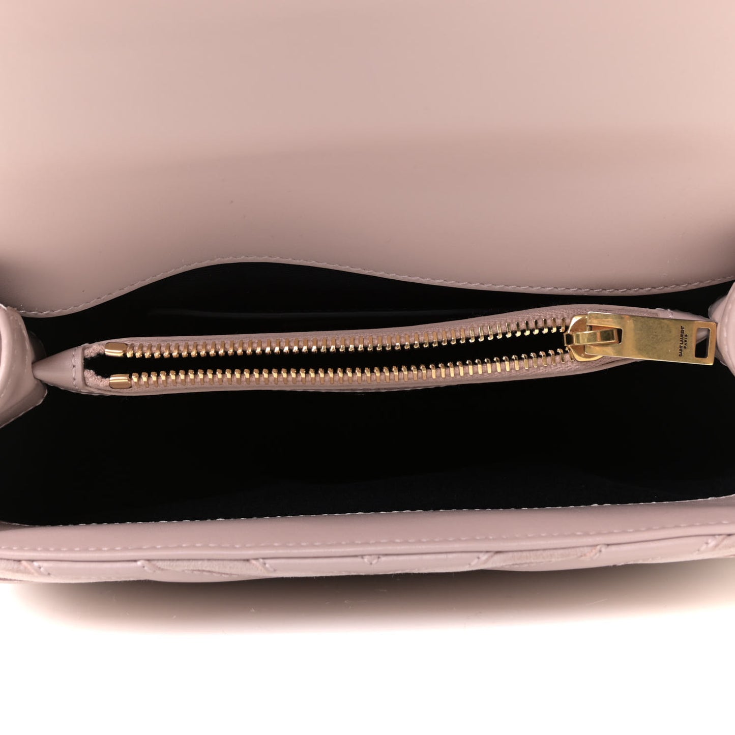 Calfskin Suede Matelasse Chevron Medium Monogram College Bag Rose Poudre
