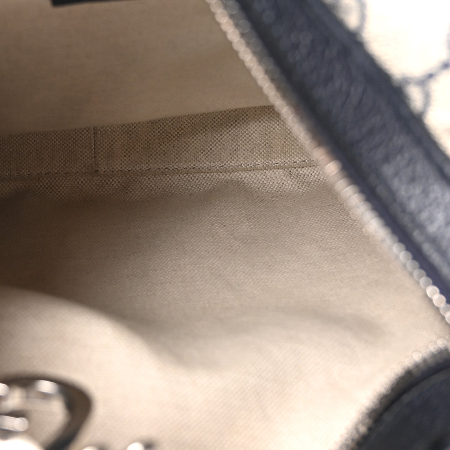 Gucci GG Supreme Monogram Textured Calfskin Web Large Attache Shoulder Bag Beige Blue 5 of 10