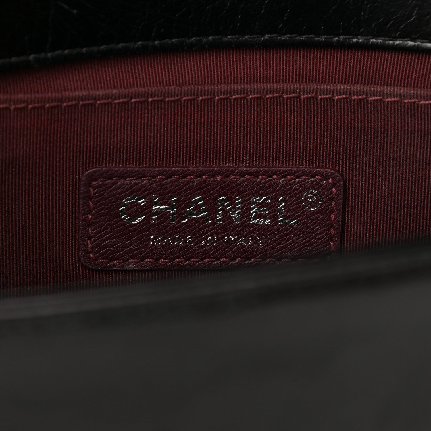 Chanel Glazed Calfskin Quilted Medium Boy Chained Flap Black 6 of 13