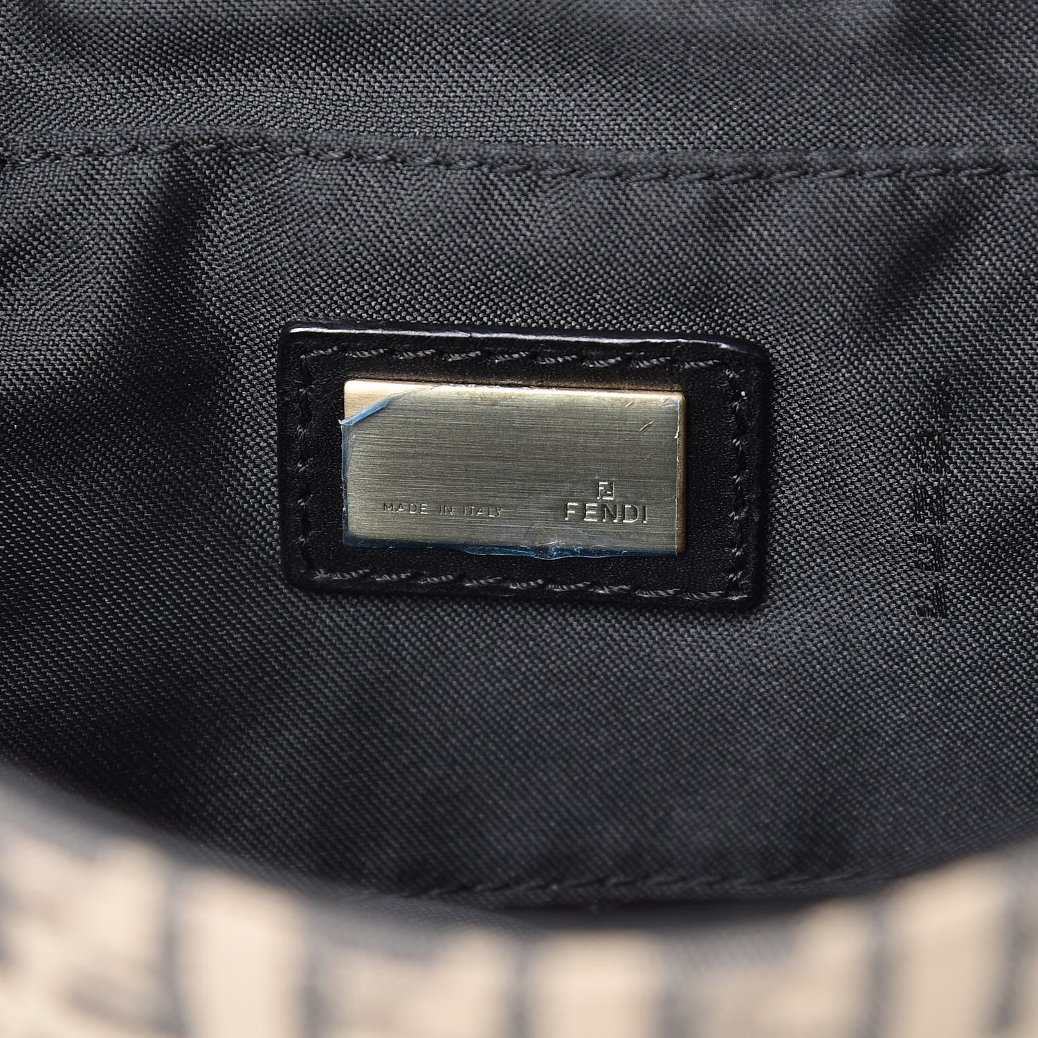 Fendi Zucchino Cuoio Ingrassato Compilation Hobo Beige Black 6 of 7