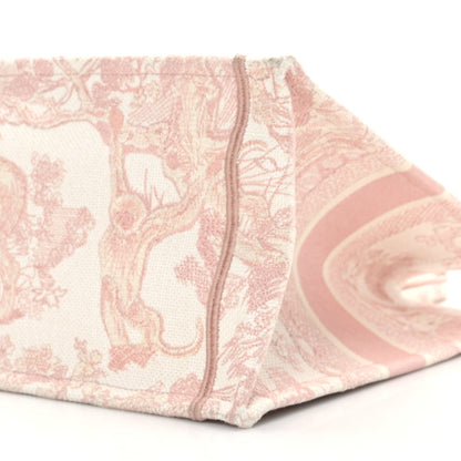 Christian Dior Canvas Embroidered Medium Dioriviera Toile De Jouy Book Tote Rose 9 of 9