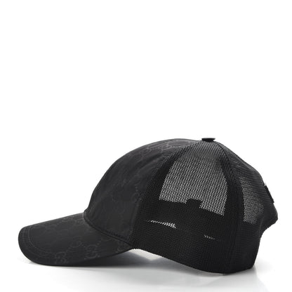 Gucci Nylon Monogram Baseball Hat XL Black 3 of 8