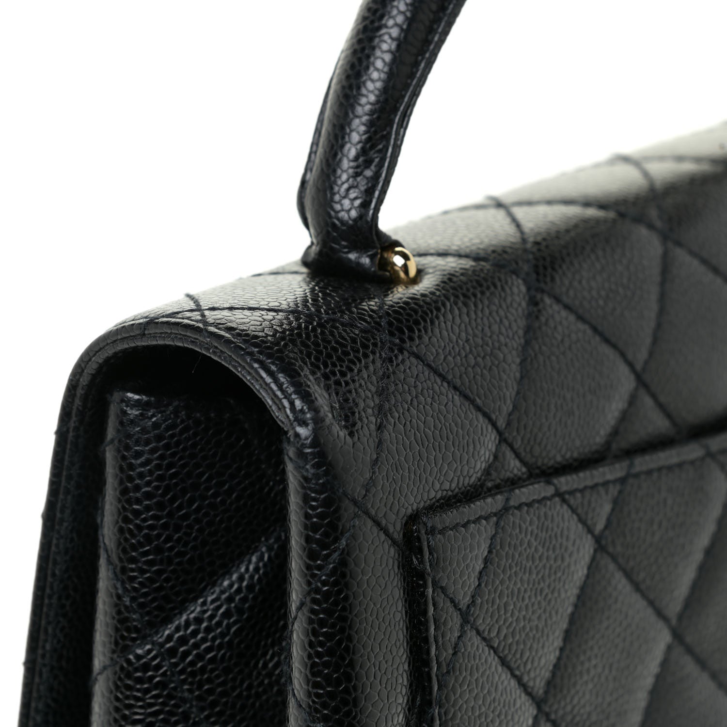 Chanel Caviar Quilted Jumbo Kelly Flap Black 13 of 14