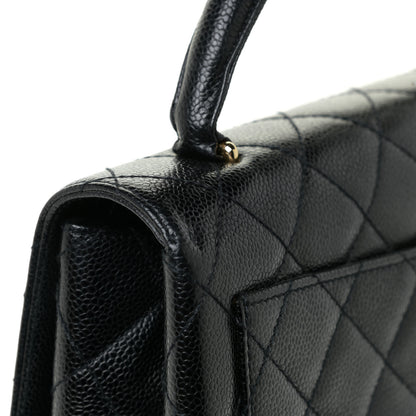 Chanel Caviar Quilted Jumbo Kelly Flap Black 13 of 14