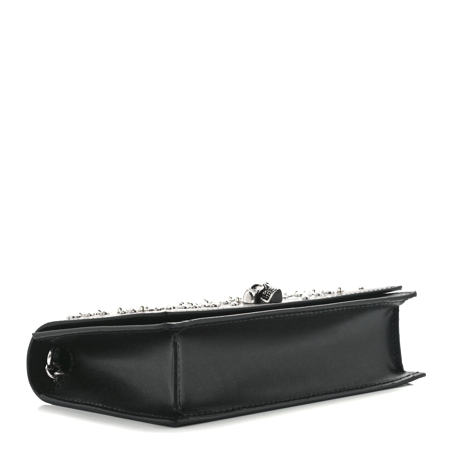 Alexander McQueen Calfskin Embellished Skull Mini Shoulder Bag Black 4 of 12