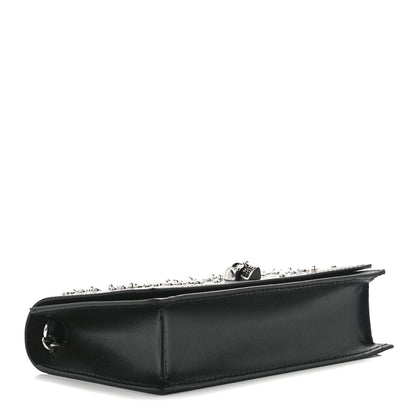 Alexander McQueen Calfskin Embellished Skull Mini Shoulder Bag Black 4 of 12