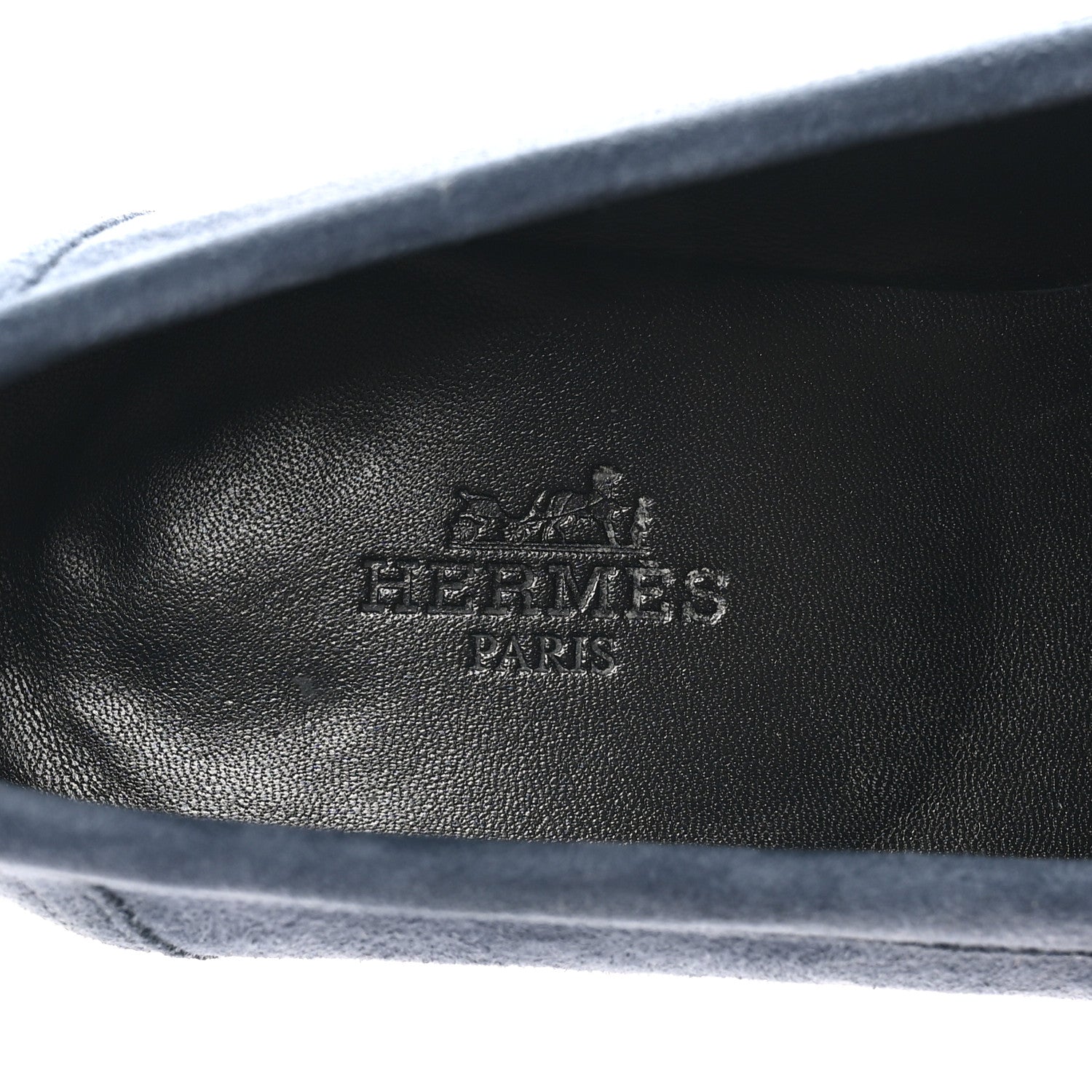 Hermes Suede Goatskin Womens Royal Loafers 35.5 Bleu Celeste 8 of 10