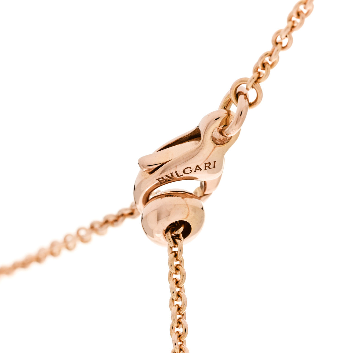 18K Rose Gold Diamond Black Ceramic B.Zero1 Necklace
