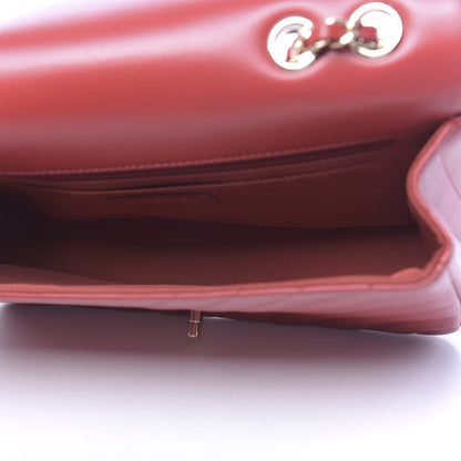 Chanel Calfskin Chevron Quilted Large Statement Flap Red 5 of 11