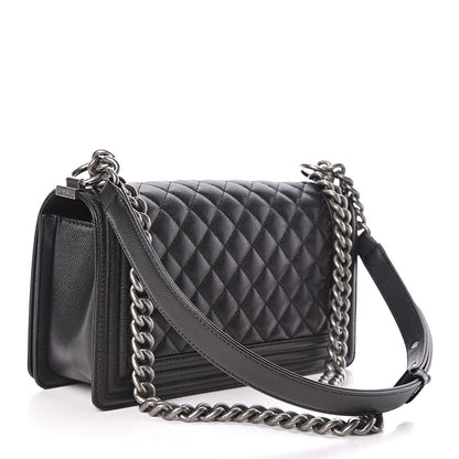 Chanel Caviar Quilted Medium Boy Flap Black 3 of 11