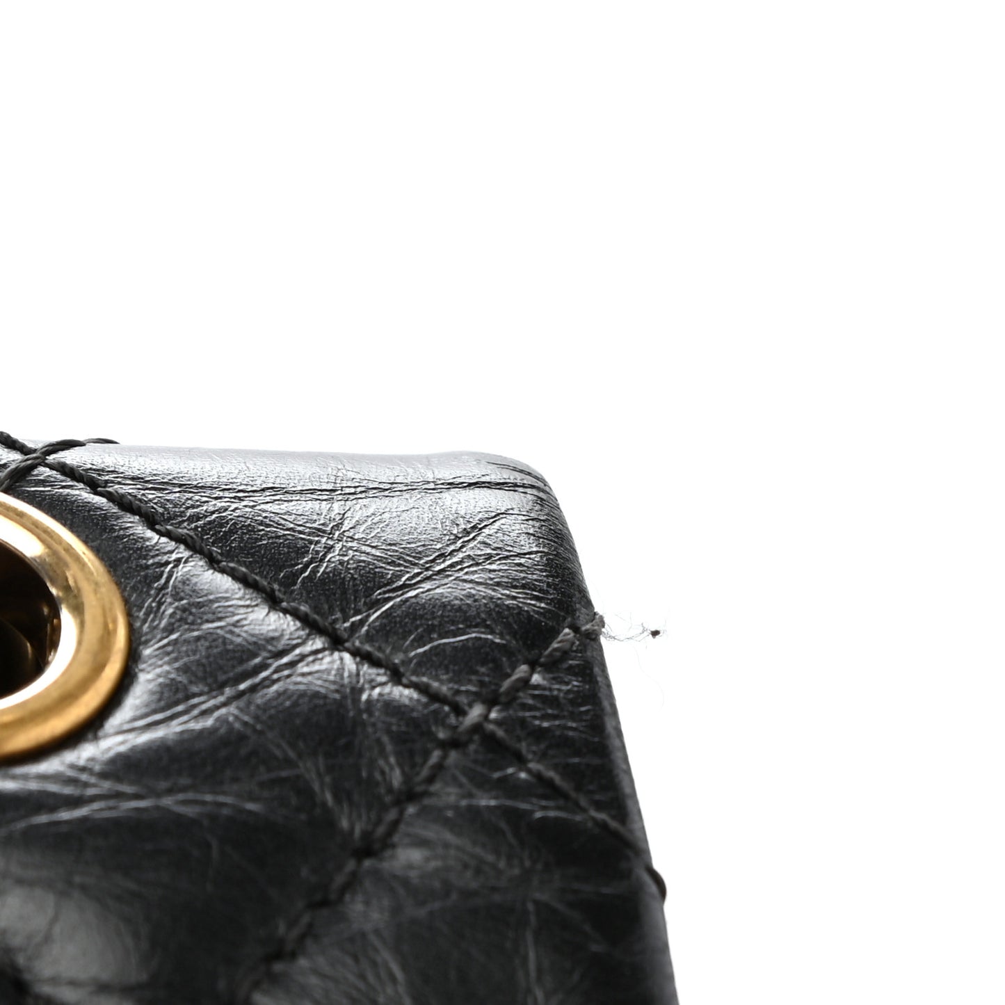 Aged Calfskin Quilted 2.55 Reissue 226 Flap Black