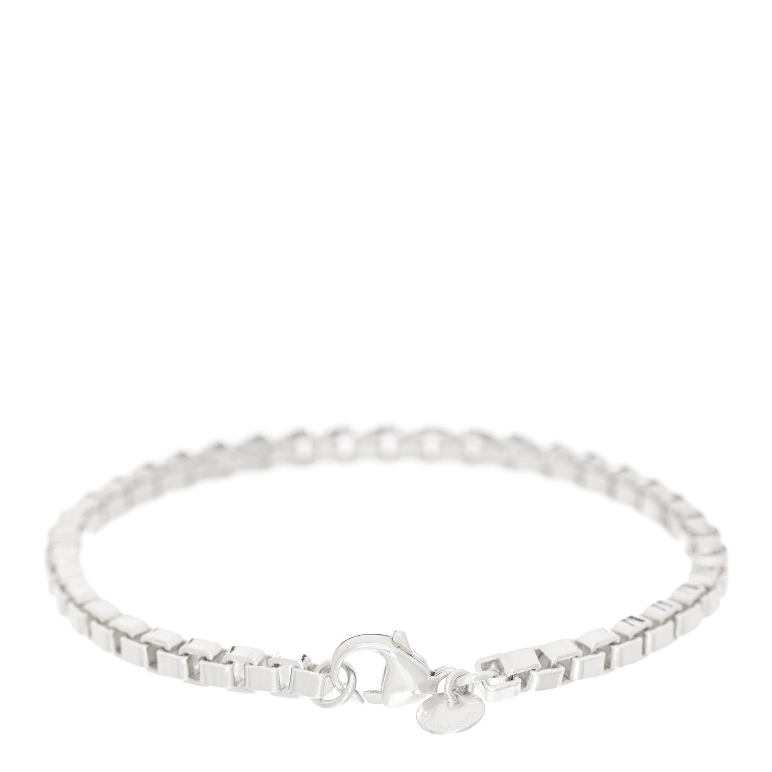 Tiffany Sterling Silver 4mm Venetian Link Bracelet 2 of 5