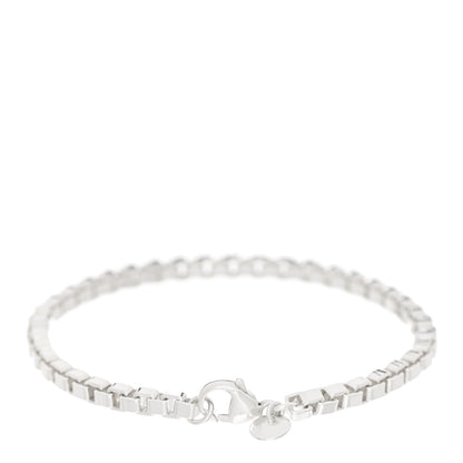 Tiffany Sterling Silver 4mm Venetian Link Bracelet 2 of 5