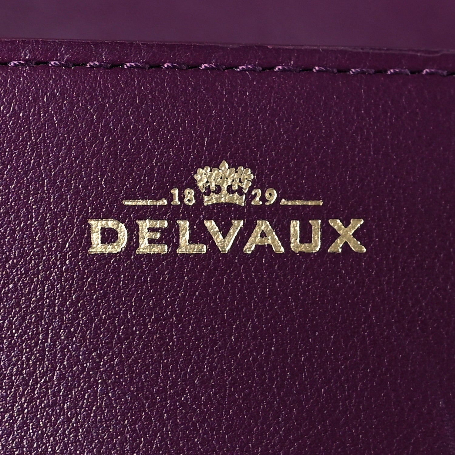 Delvaux Calfskin Mini Iron Shield Madame Crossbody Prune Antique Gold 6 of 11