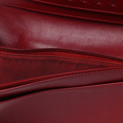 Chanel Lambskin Quilted Yen Wallet Red 6 of 12