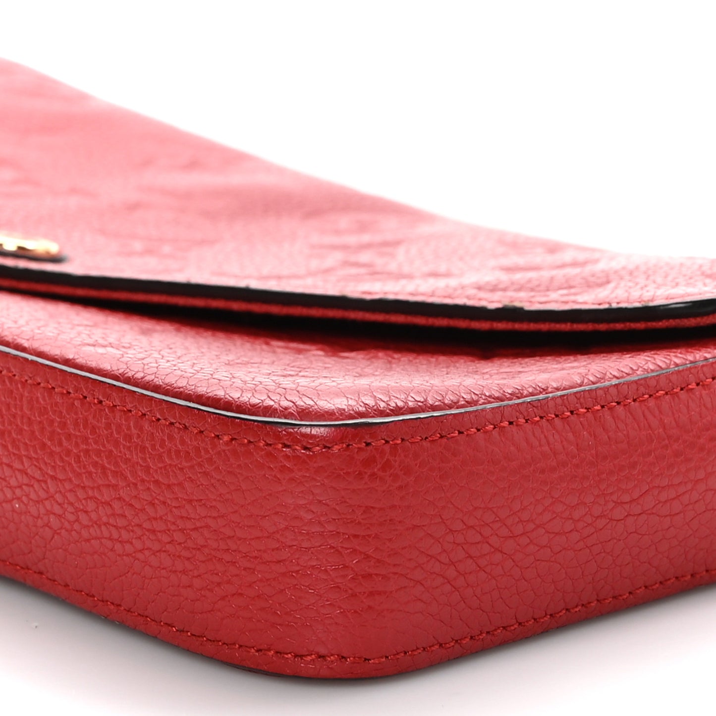 LOUIS VUITTON Empreinte Pochette Felicie Chain Wallet Scarlet