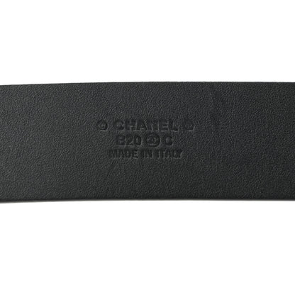 Chanel Calfskin CC Chain Vintage Allure Logo Belt 85 34 Black 3 of 10