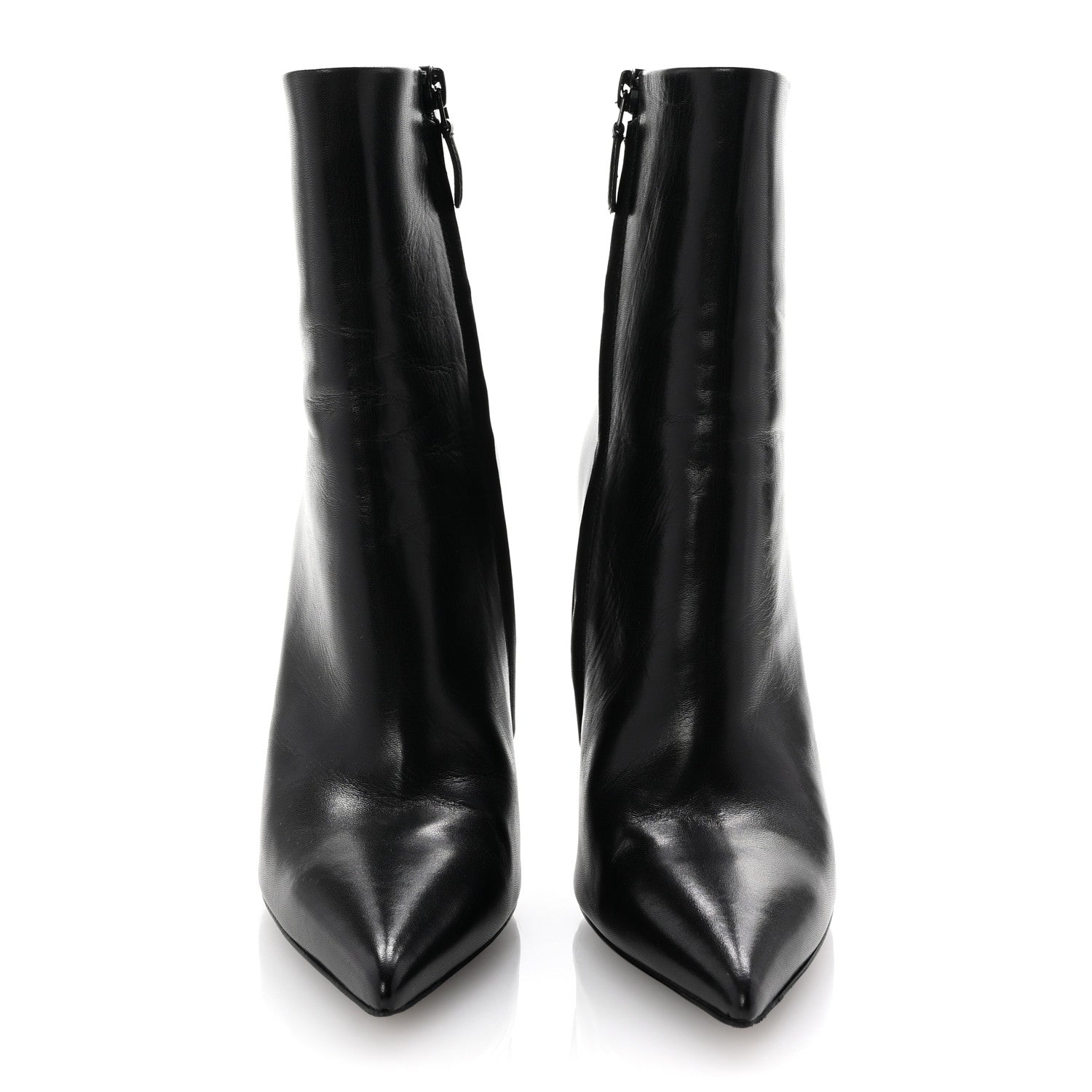 Balenciaga Calfskin Slash Ankle Boots 36.5 Black 3 of 9