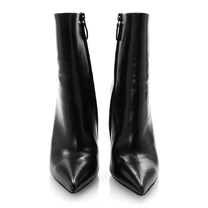 Balenciaga Calfskin Slash Ankle Boots 36.5 Black 3 of 9