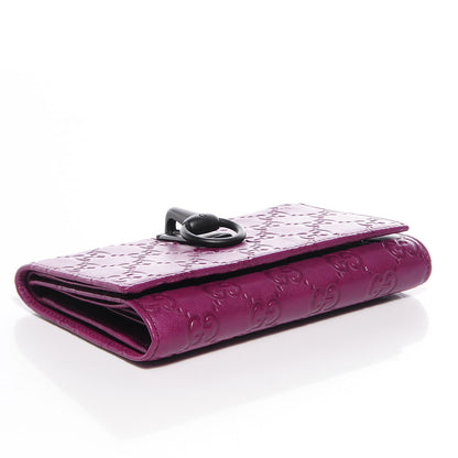 Gucci Guccissima Horsebit Clip Wallet Purple 4 of 7