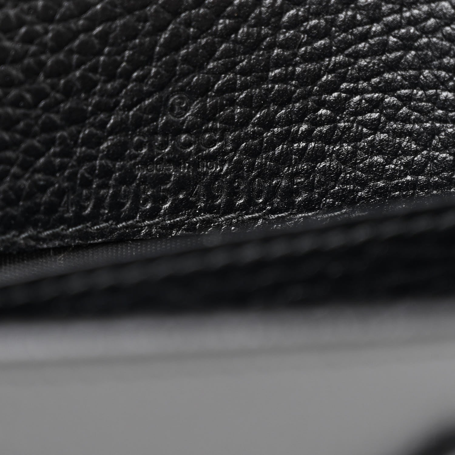 Gucci Calfskin Mini GG Marmont Chain Wallet Black 6 of 11