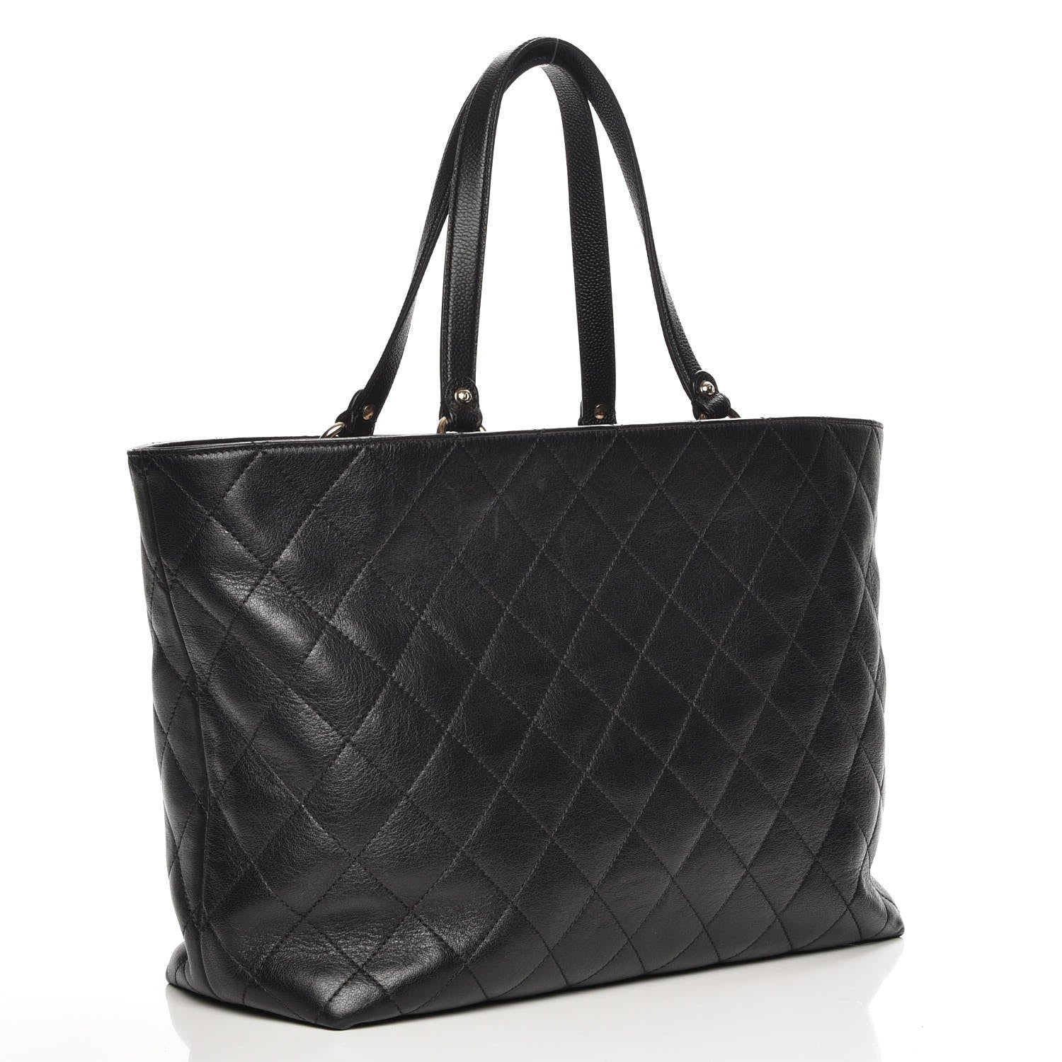 Chanel Calfskin Caviar Quilted Large Shopping Tote Black 3 of 7