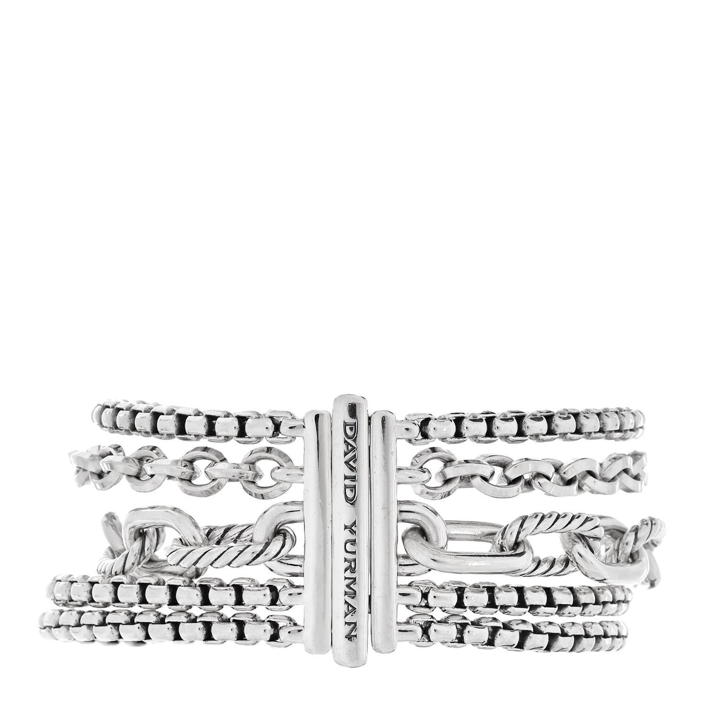 Sterling Silver Multi Row Chain Bracelet