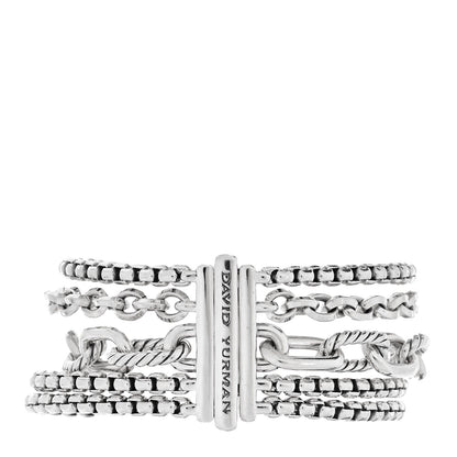 David Yurman Sterling Silver Multi Row Chain Bracelet 2 of 3