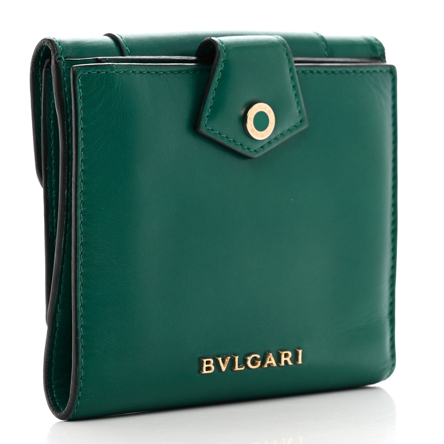 Calfskin Serpenti Forever Wallet Emerald Green