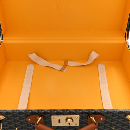 Goyard Goyardine Grand Hotel Trunk 55 Black Tan 4 of 11
