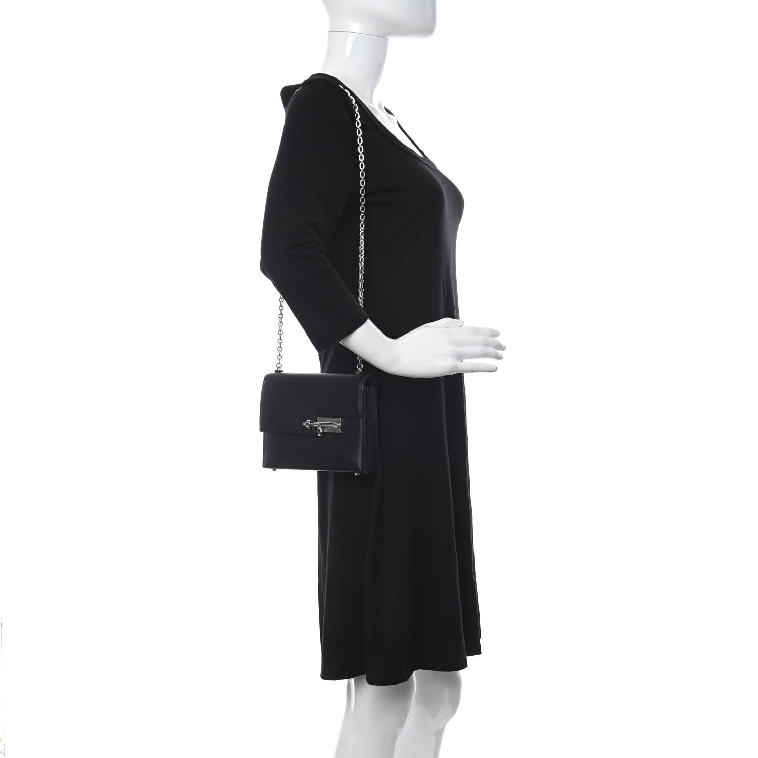 Hermes Box Mini Verrou Chaine Bag Black 2 of 11
