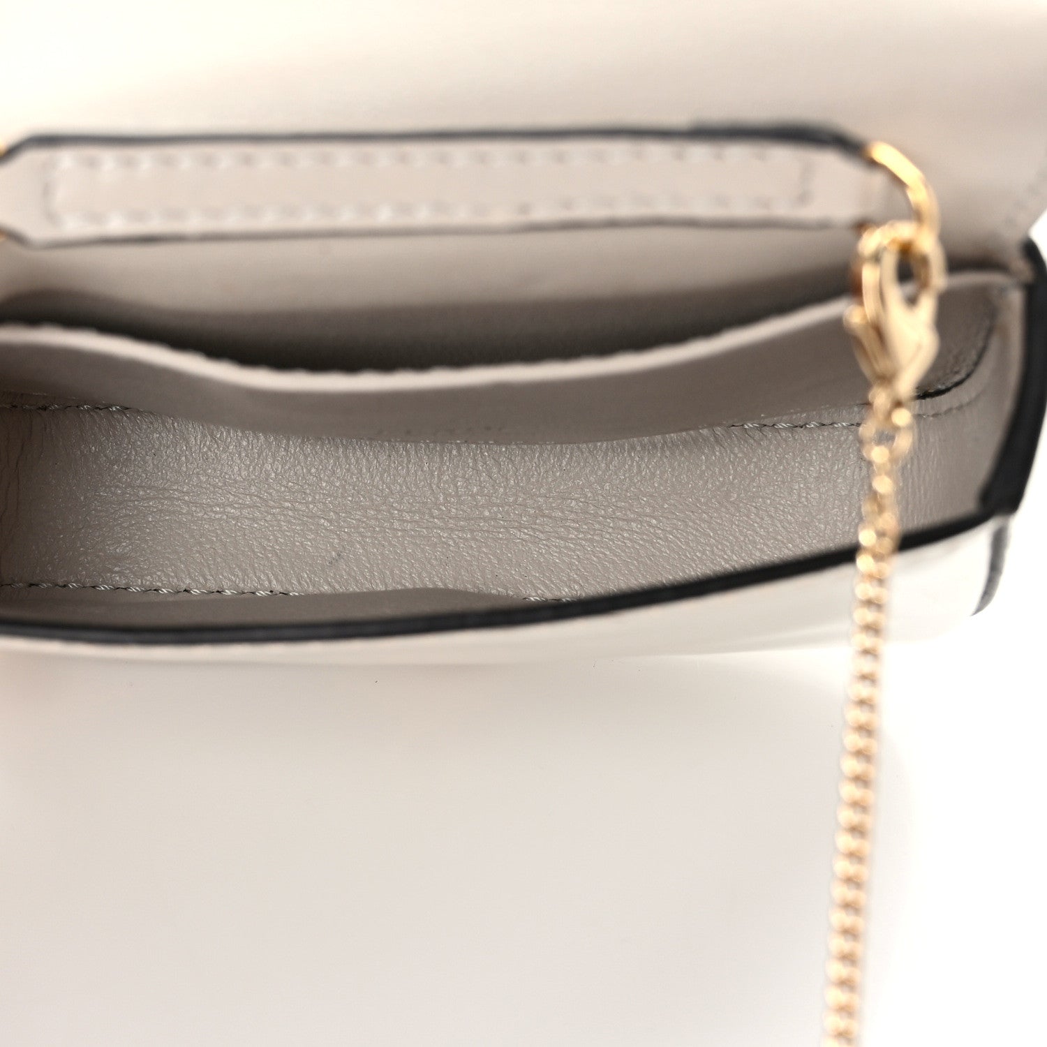 Fendi Vitello Vernice Mou Nano Baguette Belt Charm Latte 5 of 10