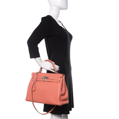 Hermes Taurillon Clemence Kelly Retourne 35 Crevette 3 of 10