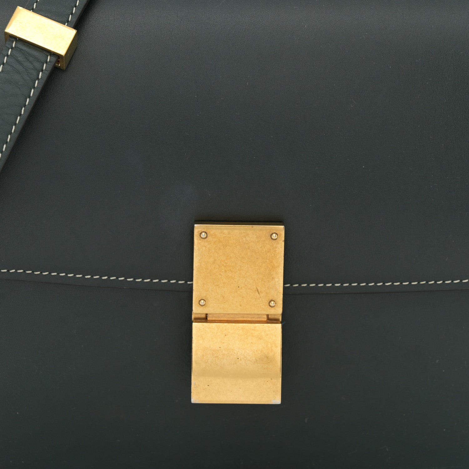 Celine Box Calfskin Medium Classic Box Flap Bag Classic Green 9 of 21