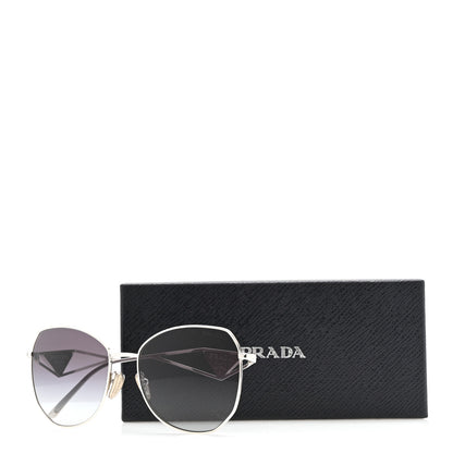Prada Metal Symbole Triangle Logo Sunglasses SPR57YS Smoky Grey 6 of 6