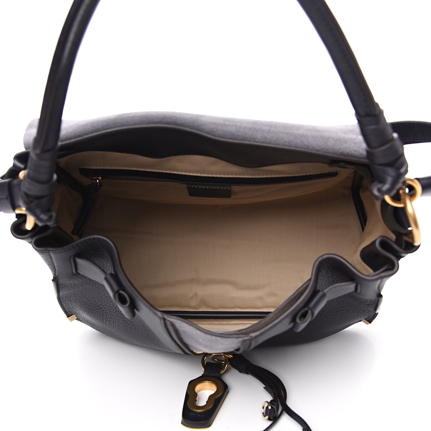Calfskin Medium Owen Flap Bag Full Blue