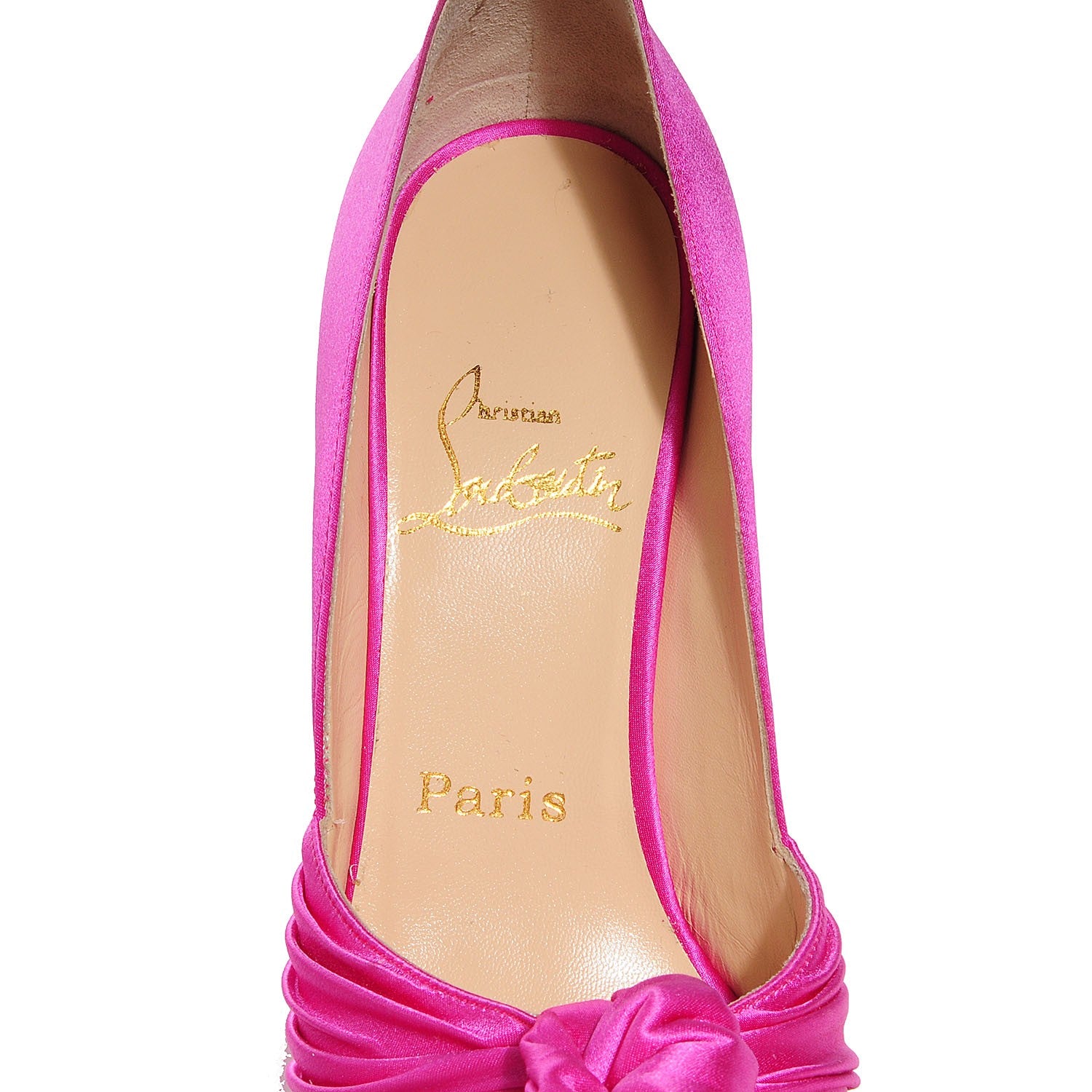 Christian Louboutin Crepe Satin Lady Gres 120 Pumps 36 Hot Pink 7 of 7
