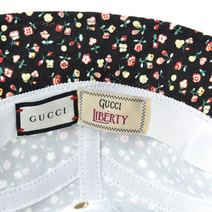 Gucci X LIBERTY OF LONDON Canvas Floral Print Bucket Hat XS Black Multicolor 6 of 7