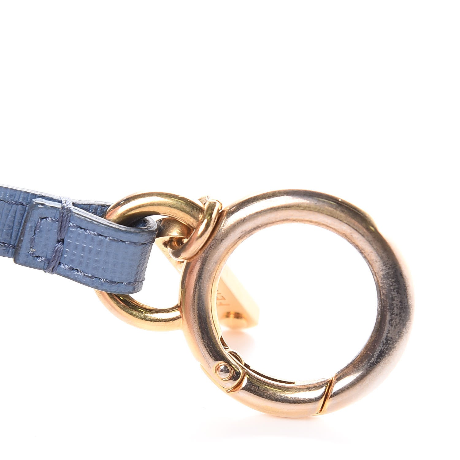 Fendi Fox Fur Vitello Elite Tri-Color Pom Pom Bag Charm Pink Nebula Acqua Ceruleo 4 of 4