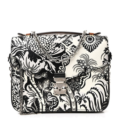 Louis Vuitton Epi Monogram Floral Pochette Metis Black White 1 of 12