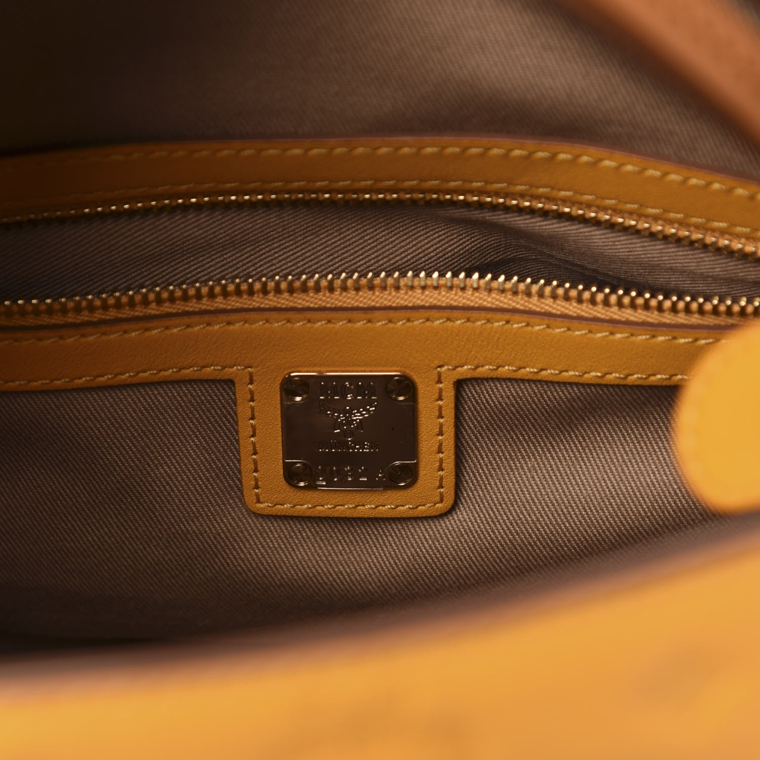 MCM Calfskin Ottomar Monogram Medium Klara Hobo Golden Mango 7 of 11
