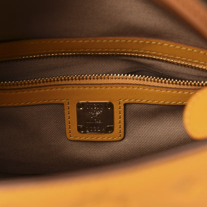 MCM Calfskin Ottomar Monogram Medium Klara Hobo Golden Mango 7 of 11
