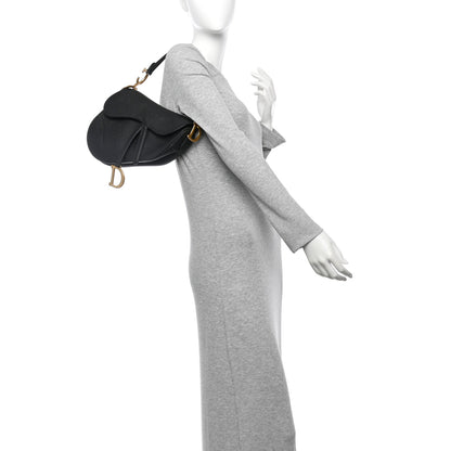 Christian Dior Grained Calfskin Saddle Bag Black 2 of 11