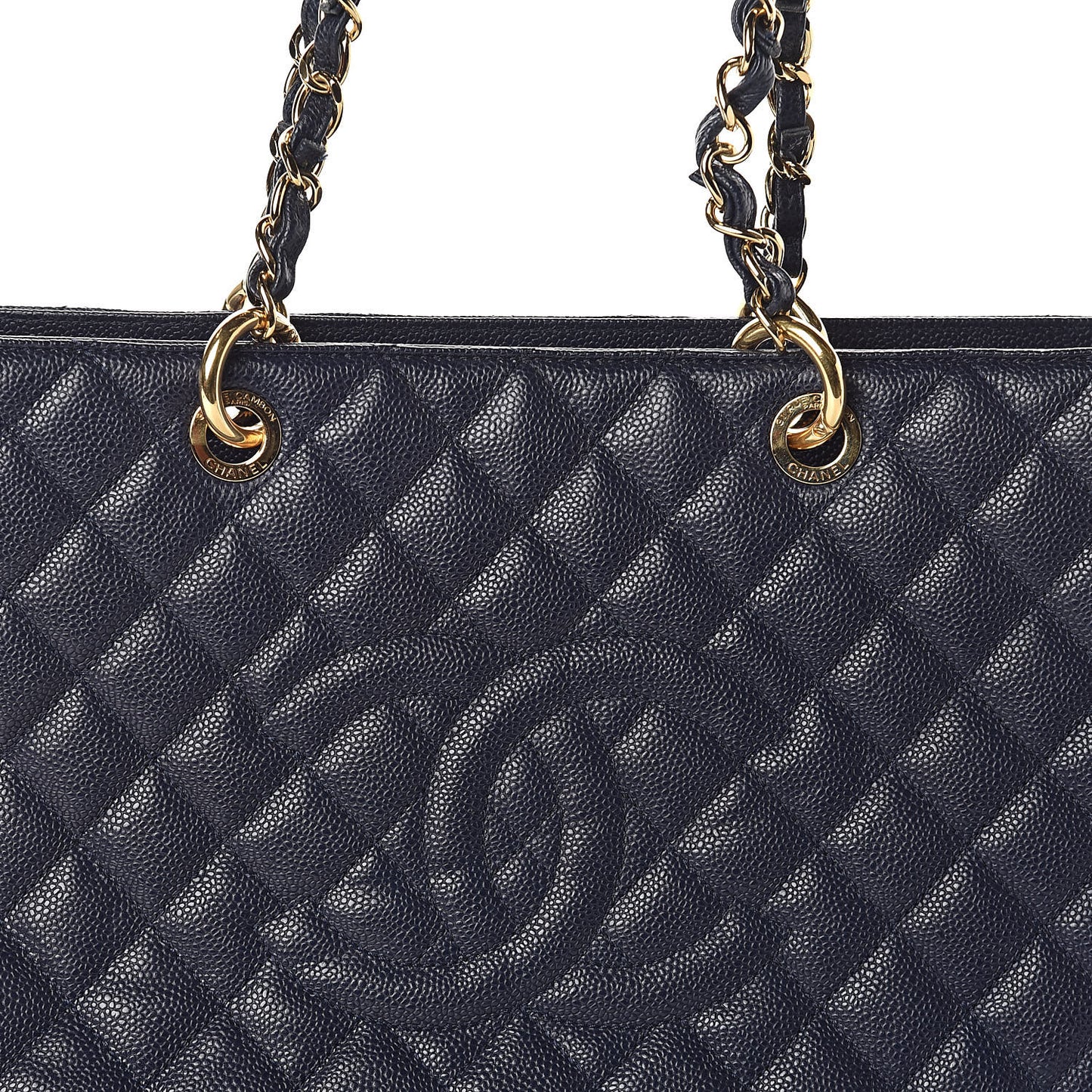 Caviar Quilted XL Grand Shopping Tote GST Blue