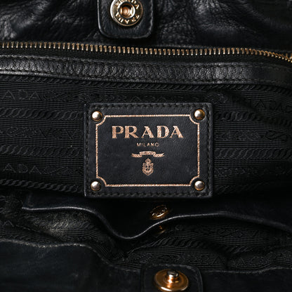Prada Tessuto Nylon Nappa Gaufre Shoulder Bag Black 5 of 16