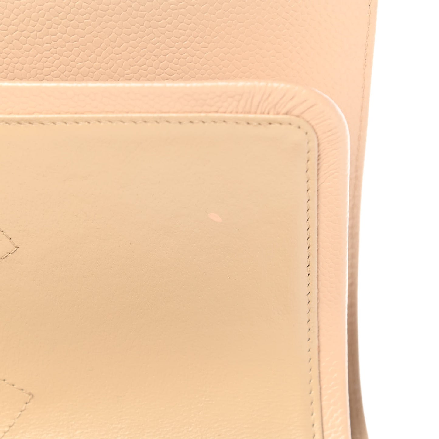 Caviar Quilted Jumbo Double Flap Beige Clair