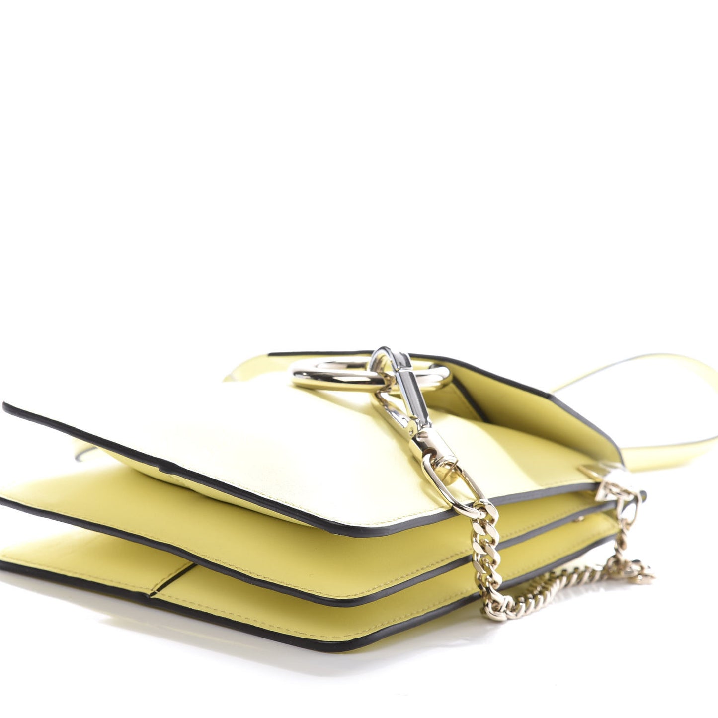 Suede Calfskin Mini Faye Bracelet Bag Lemonade
